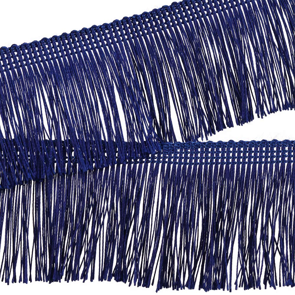 Trim Tassel Lace 2.5Inch Width 5 Yards Long for Clothes Accessories Latin Wedding Dress and DIY Lamp Shade Decoration