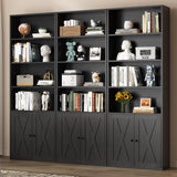 Bookshelf, Industrial Bookshelves and Bookcases with Doors Floor Standing 6 Shelf Display Storage Shelves 70.9 inches
