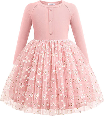 Toddler Girls Tutu Dress Long Sleeve Fall Winter Party Dresses