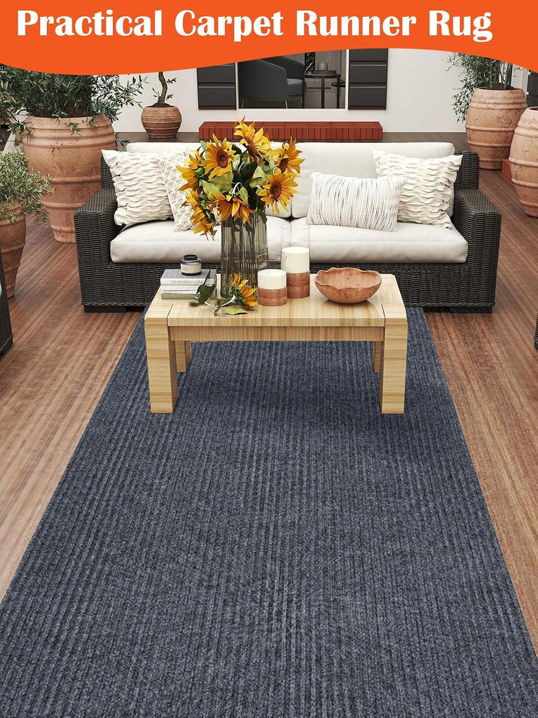 3X10ft Runner Rugs with Rubber Backing, Non Slip Indoor Outdoor Carpet Runner Custom Size Floor Mat,Washable Area