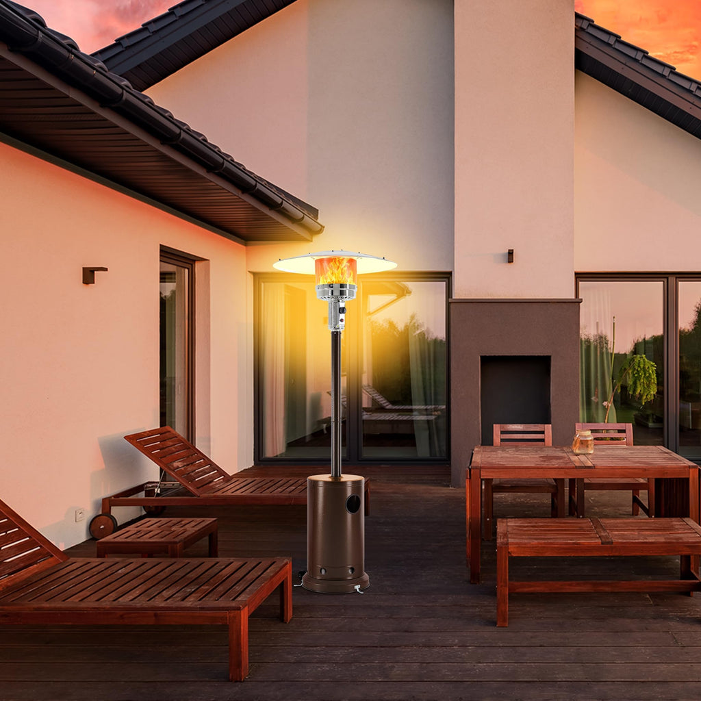 48, 000 BTU Propane Patio Heater with Wheels, Outdoor Gas Heater