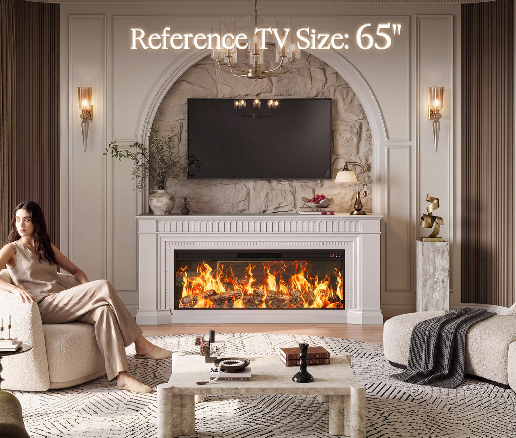 70'' with 48'' Electric Fireplace