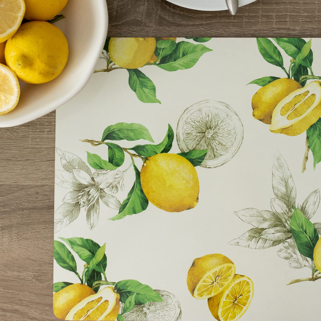 Cork Placemats Set of 4 (Lemons, 12" x 16")