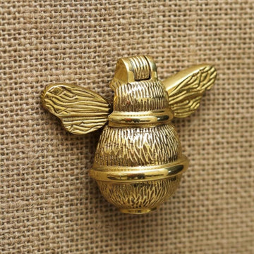 Handmade Brass Bumble Bee Door Knocker | Vintage-Style Home Decor 4 Inch