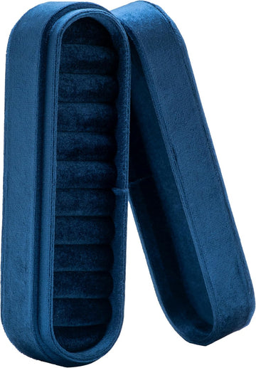Velvet Small Multiple Ring Box Portable Organizer Display Storage