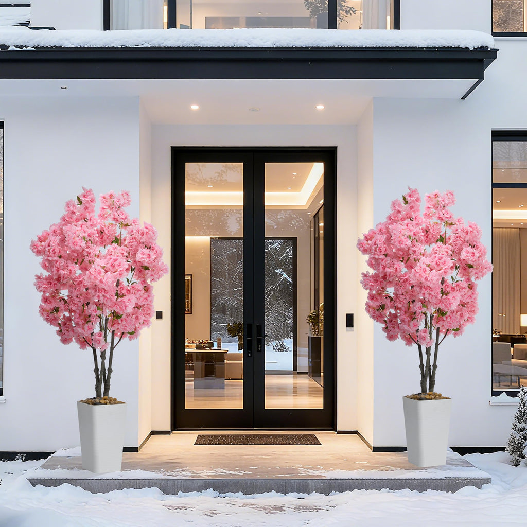 Cherry Blossom Tree 5FT, Faux Cherry Blossom Tree with Planter