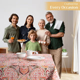 Table Cloth Square Table 100% Cotton 54 x 54 Inches Fall Tablecloth Reusable Everyday Use for Thanks