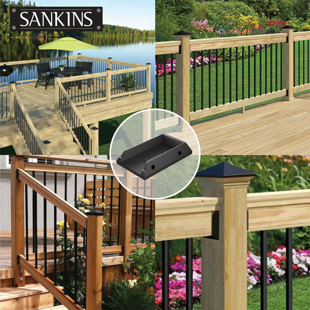 40pcs Deck Railing Bracket Connectors for 2x4, Deck Railing Kit Durable PP Plastic, Brackets for Connection of Wooden