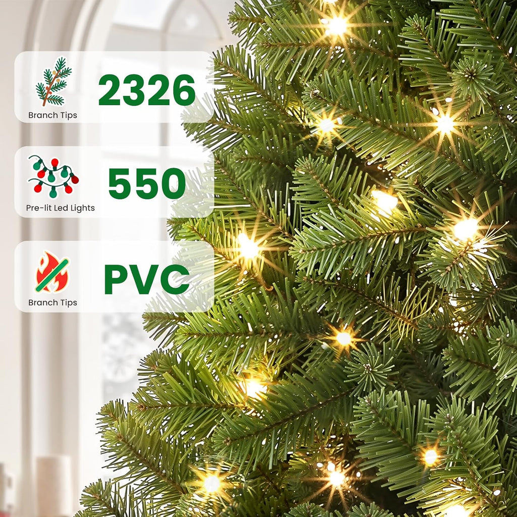 Prelit Artificial Classic Spruce Christmas Tree