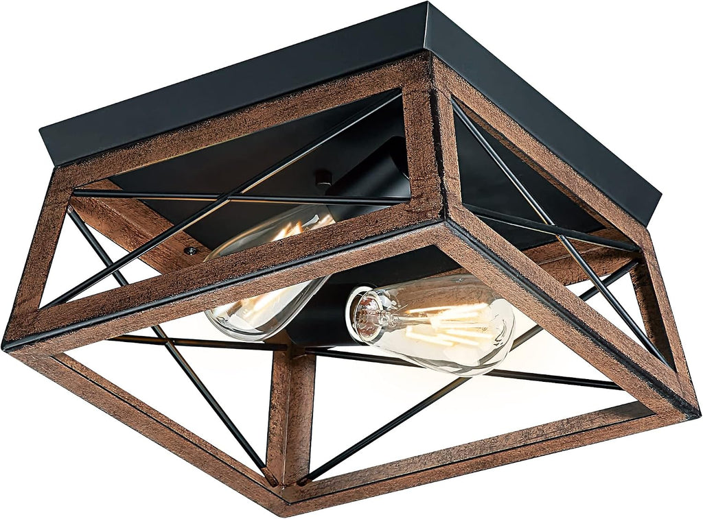 Farmhouse Flush Mount Ceiling Light Fixture, Outdoor Porch Ceiling Lights