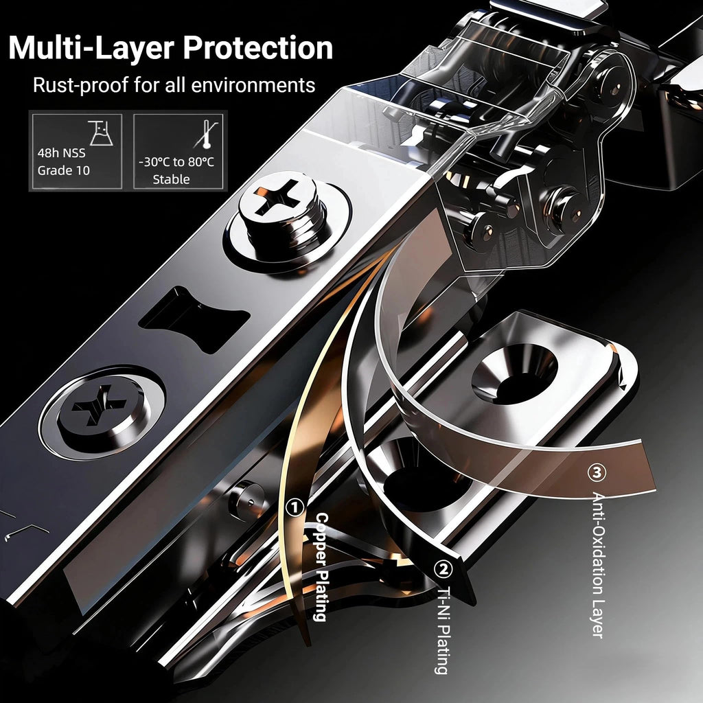 20 Pcs Full Overlay Frameless Soft Close Cabinet Hinges, 105° 3-Way