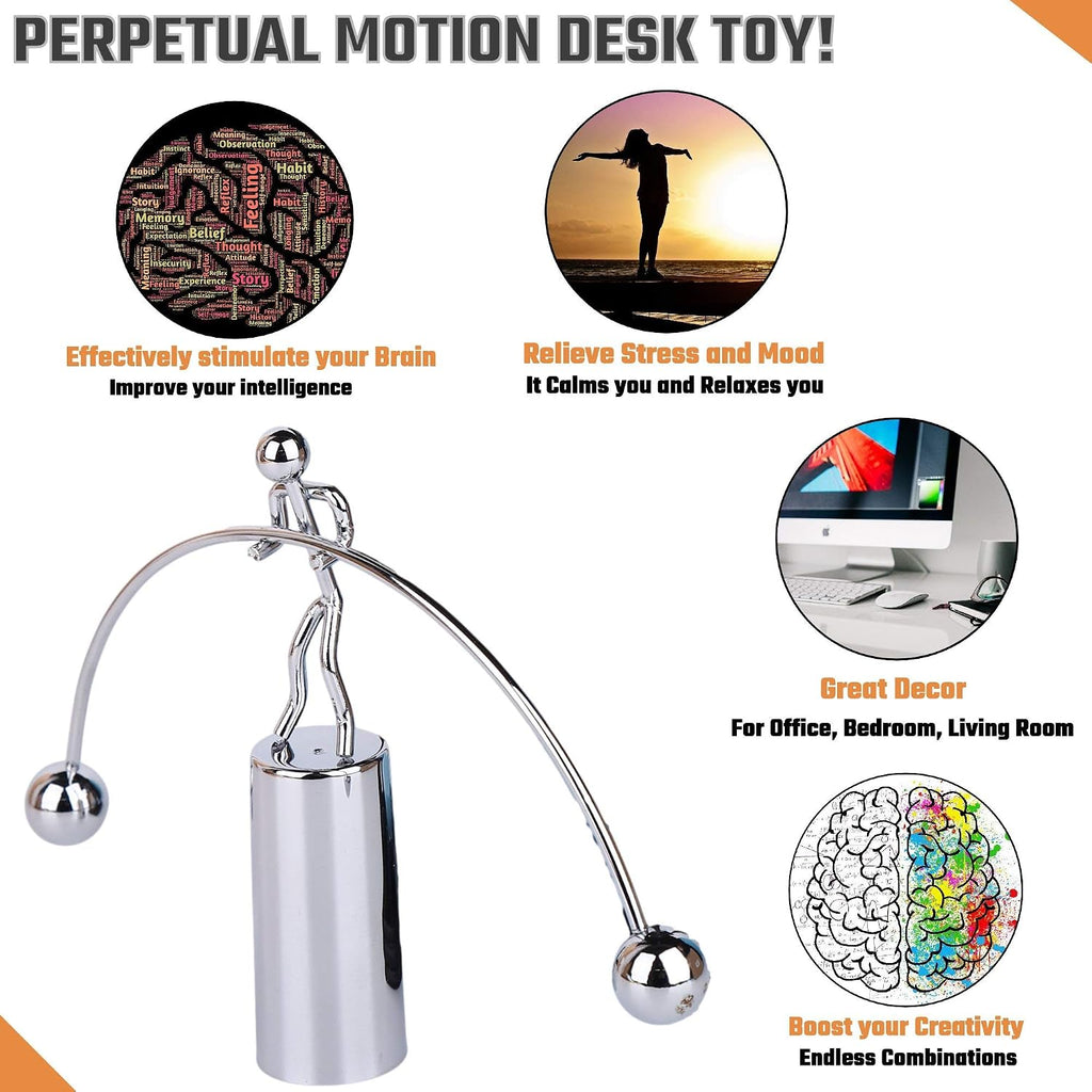 Decorative Sand Timer Clock Hourglass -with Balance Physics Motion Desk Toy Sculpture -(Light Gray) 60 Minute - Set of 2