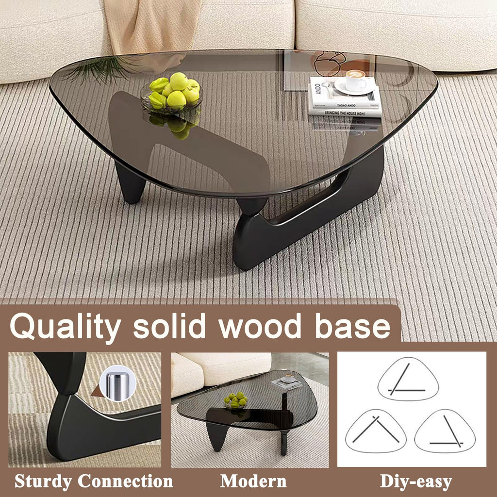 Glass Coffee Table, Mid Century Modern Coffee Table, Coffee Table Center Table Suitable Living Room Reception Office