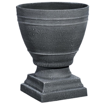 Spartan Urn Planter - Timeless Plant Urn for Floral Displays - Durable Indoor & Outdoor Plastic Garden Planters (14"