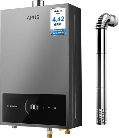 Tankless Water Heater Natural Gas, Up to 4.42 GPM, Indoor Tankless Water Heater, 95