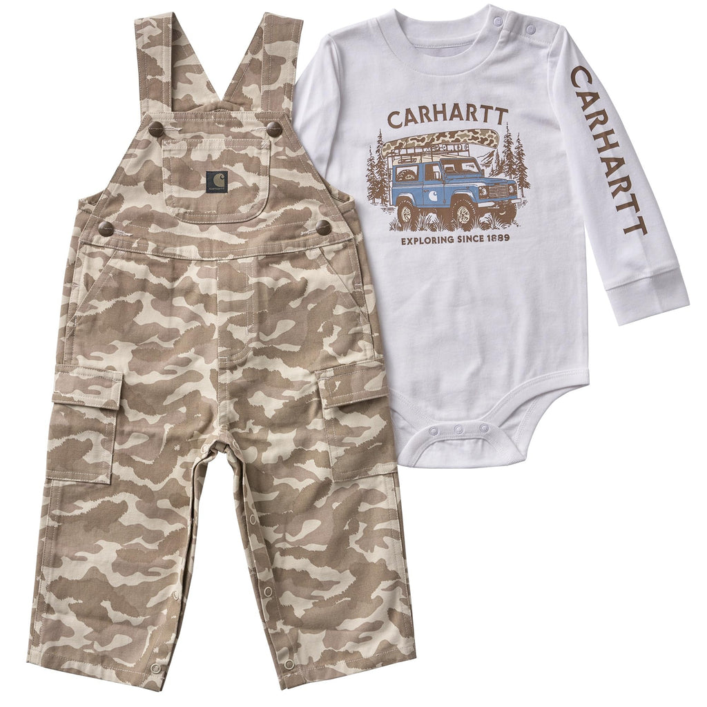 Baby Boys Bodysuit & Overall Set, Sand