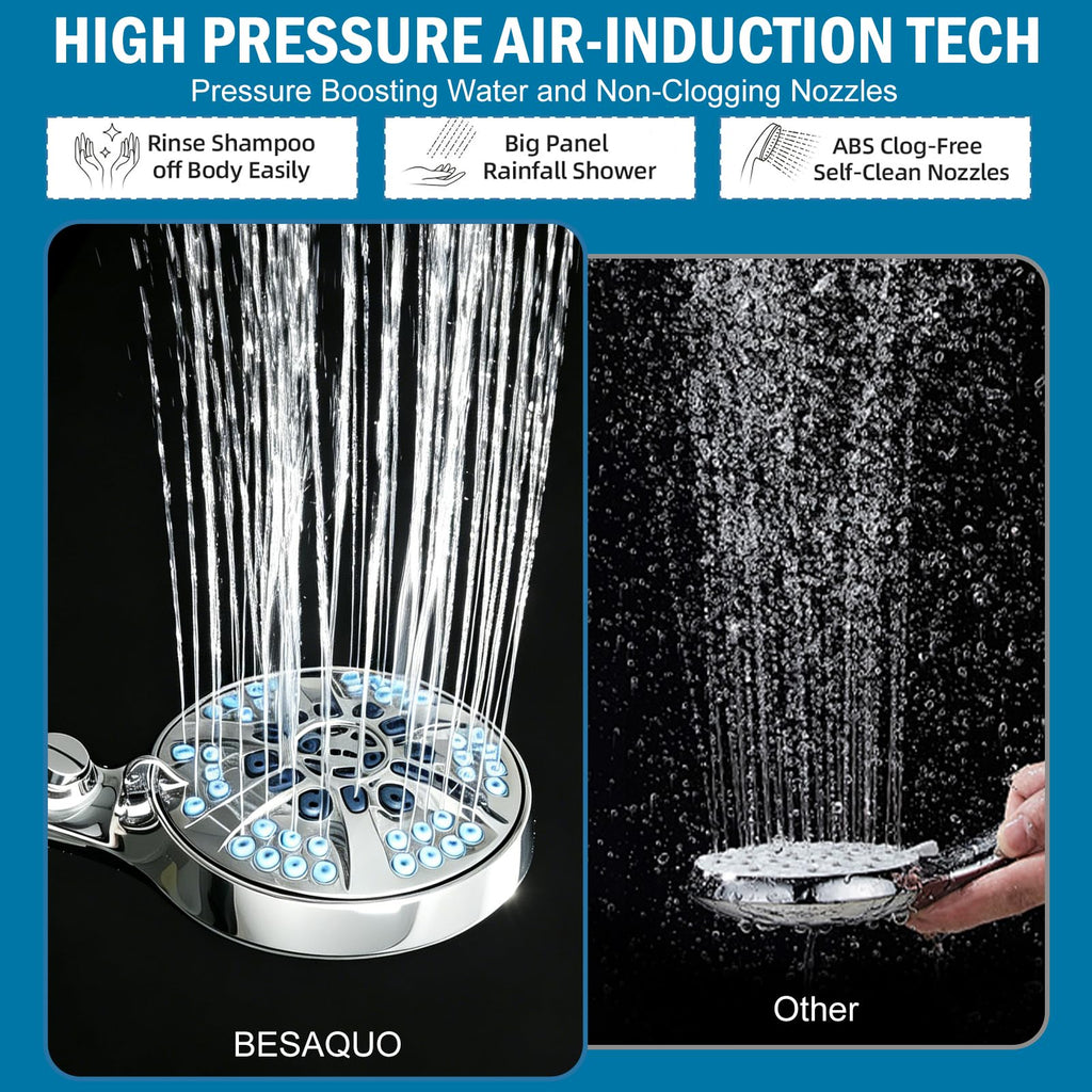 9 Settings High Pressure Filtered Shower head with Handheld