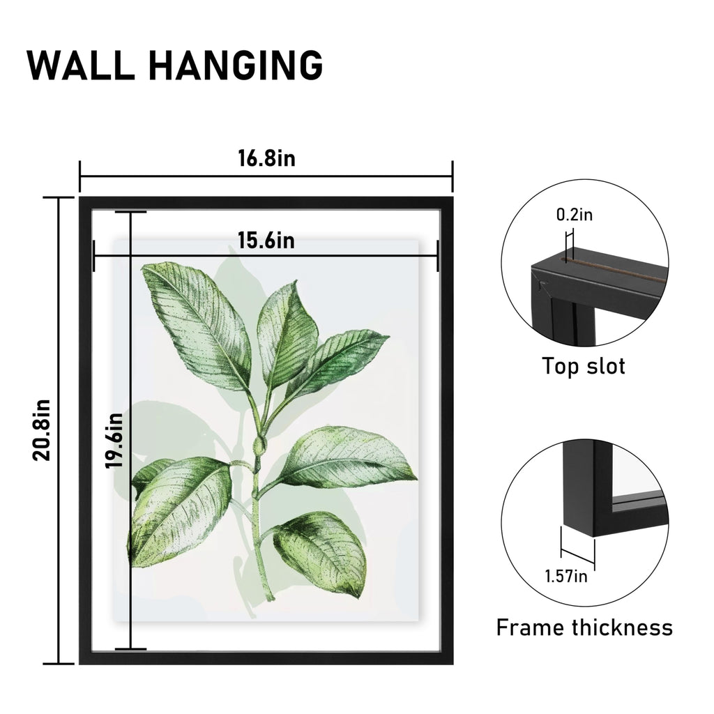 16x20 Floating Picture Frame 2 Pack, Black