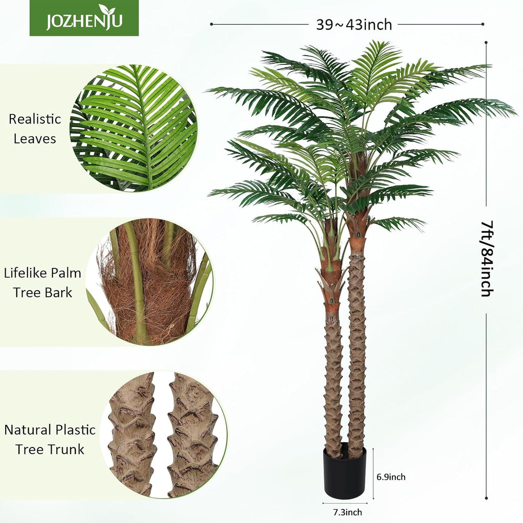 7FT UV-Resistant Faux Palm Tree-84in Artificial Palm Trees for Outdoors