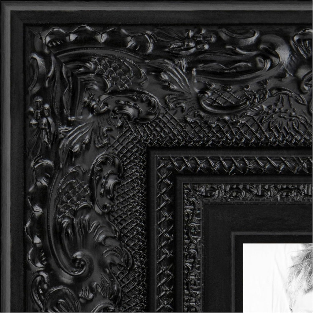 24x36 Inch Black Picture Frame, This 2.69 Inch Custom Poster Frame is Majestic Black - Comes with Economy Acrylic and