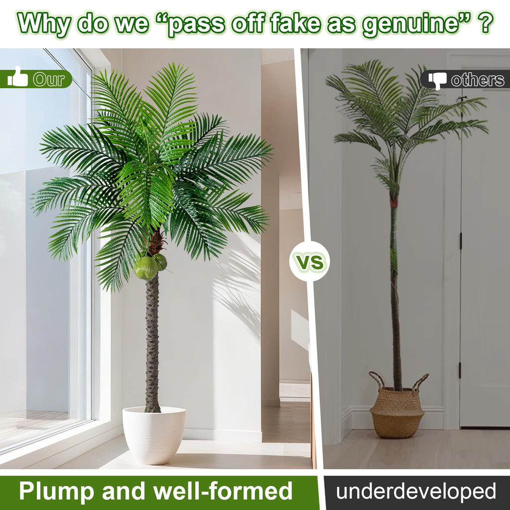 Big Faux Tropical Phoenix Trees Large Artificial Palm Tree Indoor Outdoor Realistic Floor Plants Tall Fake Plant for