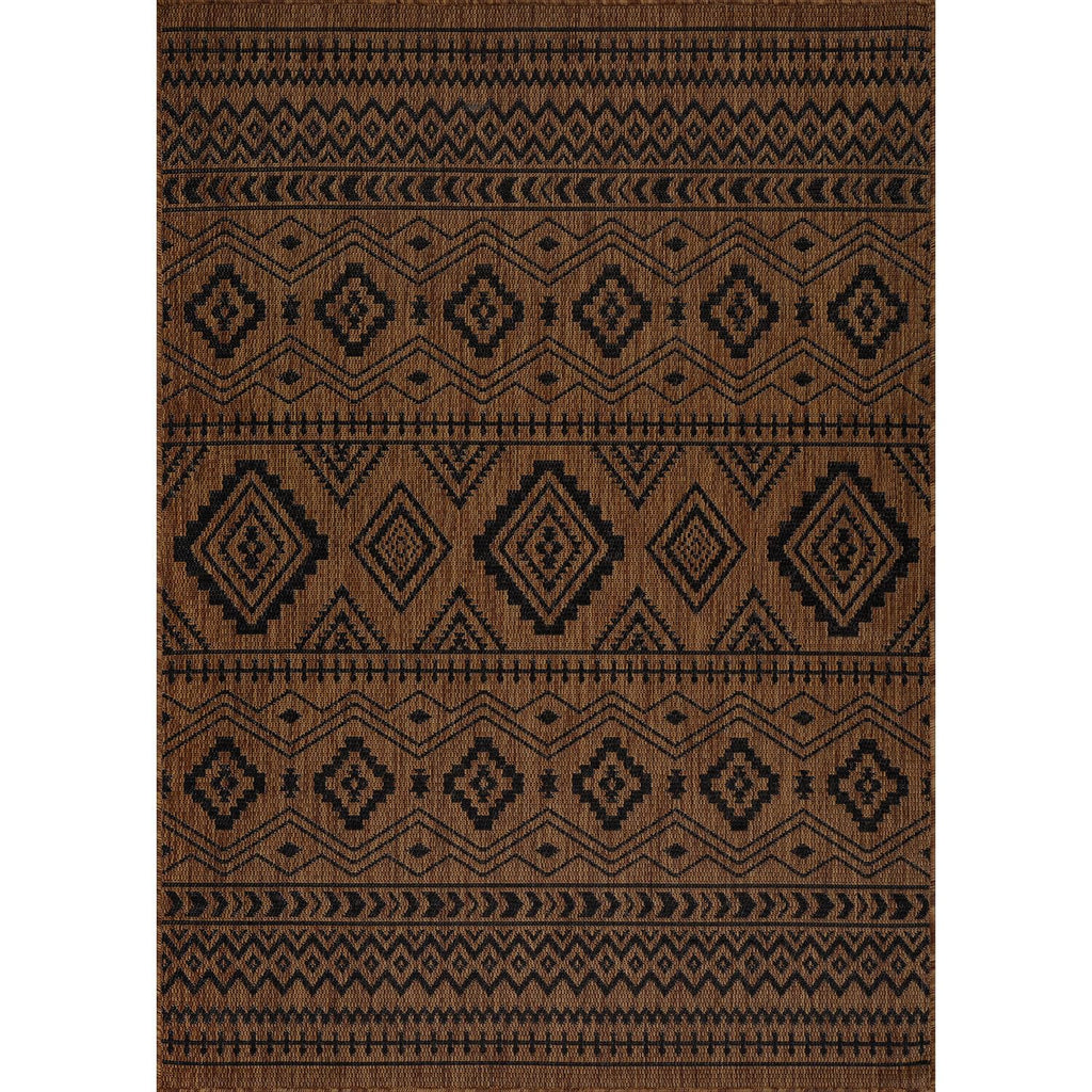 Waikiki Boho Indoor Outdoor Rug 9x12, Washable Outside Carpet, Deck, Porch, Bohemian Area Rug, Farmhouse Rugs, Aztec