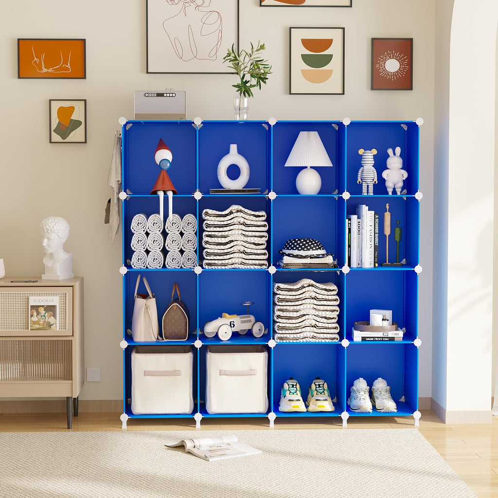 Cube Storage Organizer, Closet Organizers Storage Shelf, 16 Cube