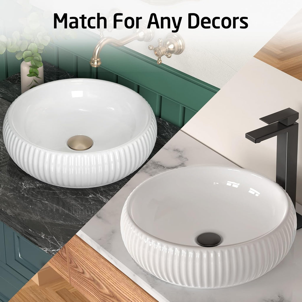 Bathroom Vessel Sink above Counter, Bowl Sinks for Bathroom