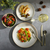 Rockaway 12-Piece Round Stoneware Dinnerware Set, Service for 4
