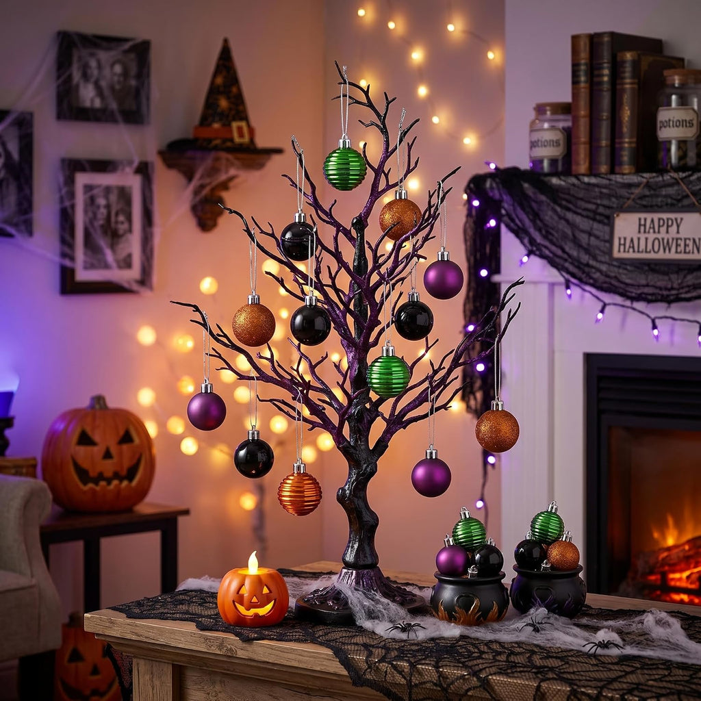 Halloween Ornaments Tree Decorations Indoor 1.6 Inch - Set of 24