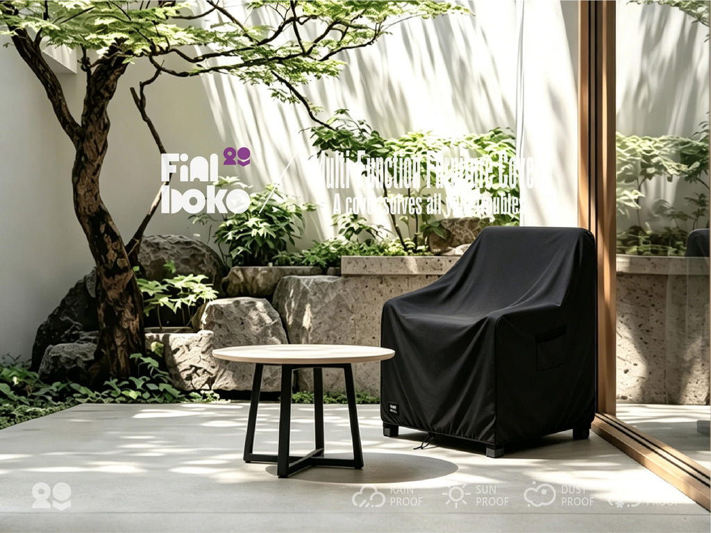 2 Pack, 30Wx34Dx38H inches Outdoor Chair Covers, 100% Waterproof Heavy Duty Outdoor Furniture Covers Waterproof, Black