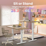 32" Small Electric Standing Desk Adjustable Height, 4 Memory Height Settings, Sit Stand Up Desk & Computer Workstation