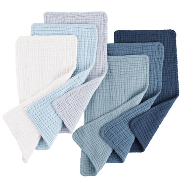 6-Pack Thick Muslin Baby Burp Cloths, 6-Layer Ultra Soft Cotton