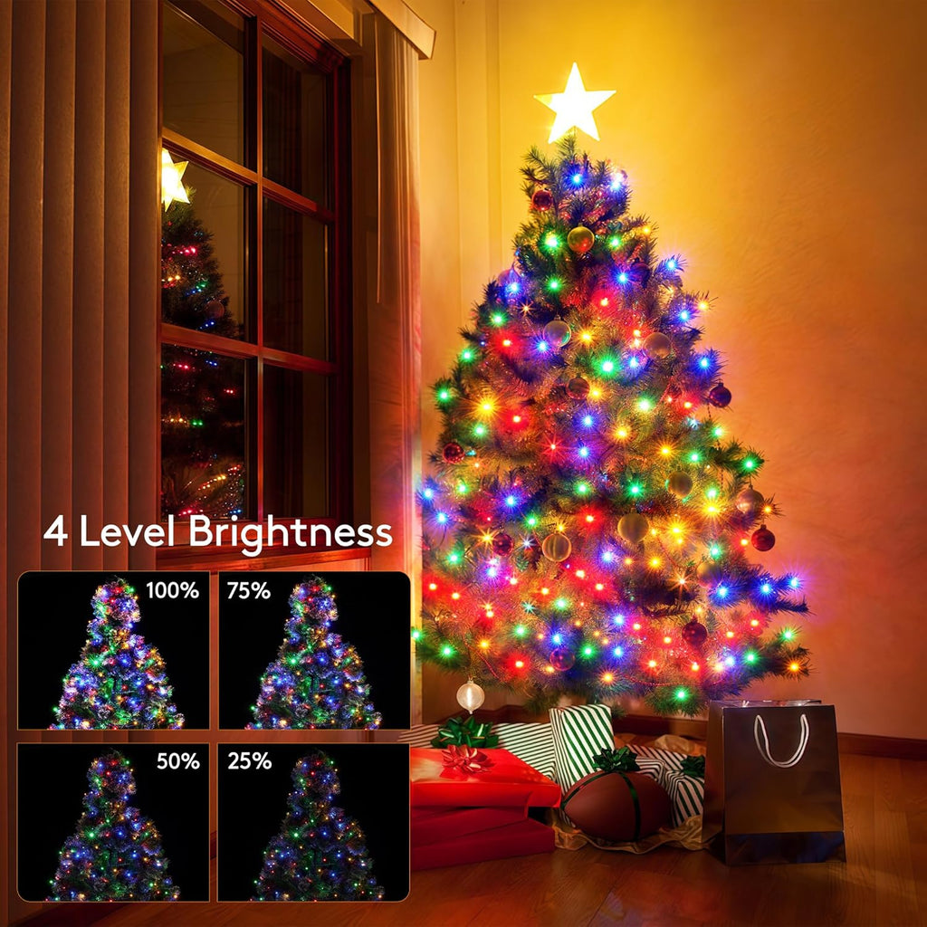 Christmas Lights 500 LED 174FT, UL Certified Color Changing Christmas Tree Lights with Remote, 11 Modes, Timer