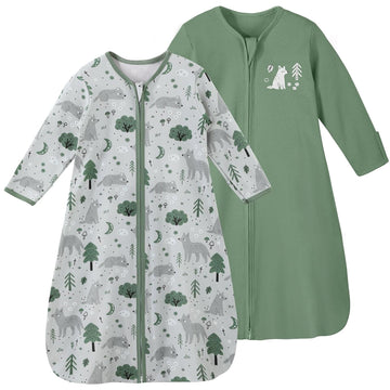 Baby Sleep Sack Long Sleeve 100% Cotton 2 Pack 0.5 Tog