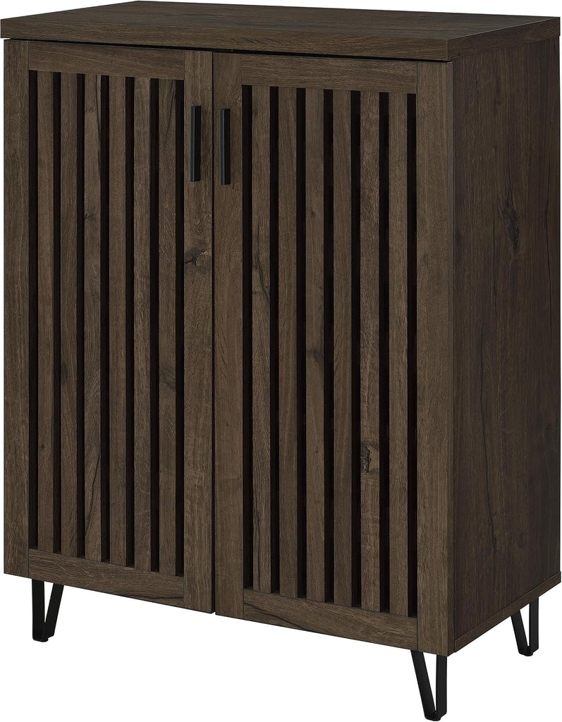Clackamas, Shoe Cabinet, Storage Cabinet, Smoked Oak Shoe Storage Cabinet, 2 Door Entryway Organizer, Adjustable