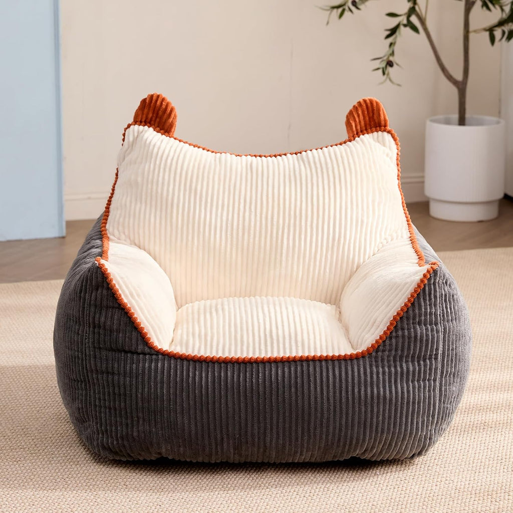 Comfy Kids Bean Bag Chair, Plush Bean Bag Sofa for Reading & TV