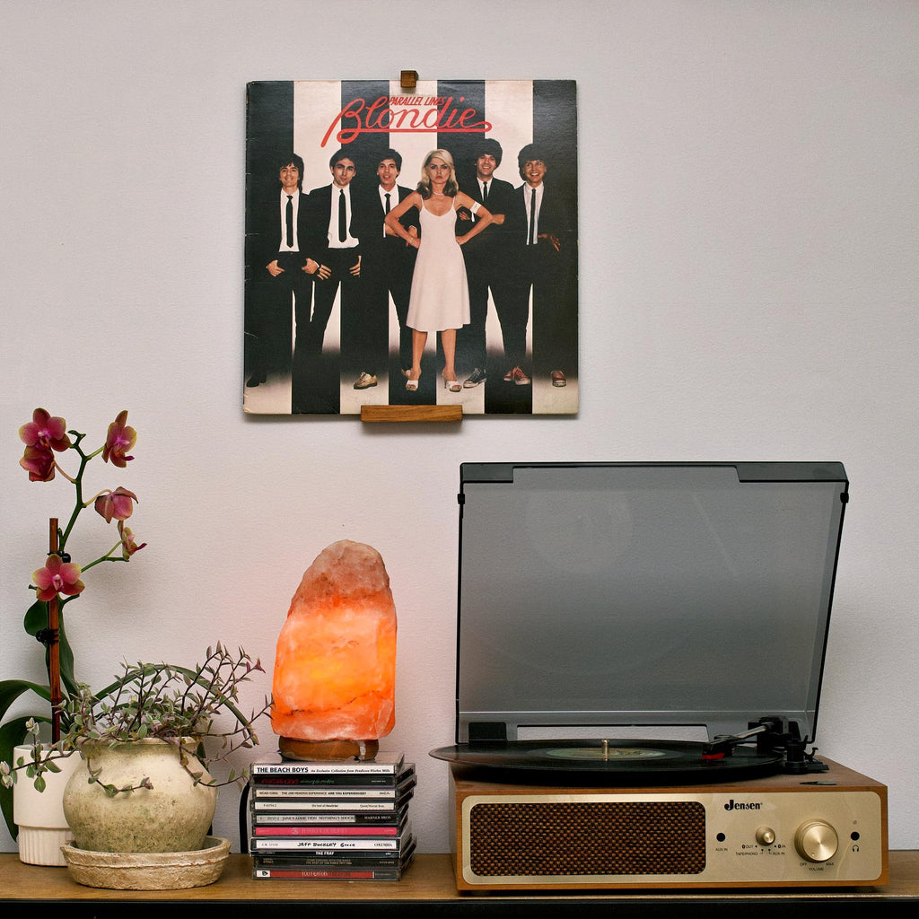 Vinyl Record Wall Mount - Pack of 6 Floating LP Album Display Holders | Pine Wood with Walnut Matte Finish | Easy