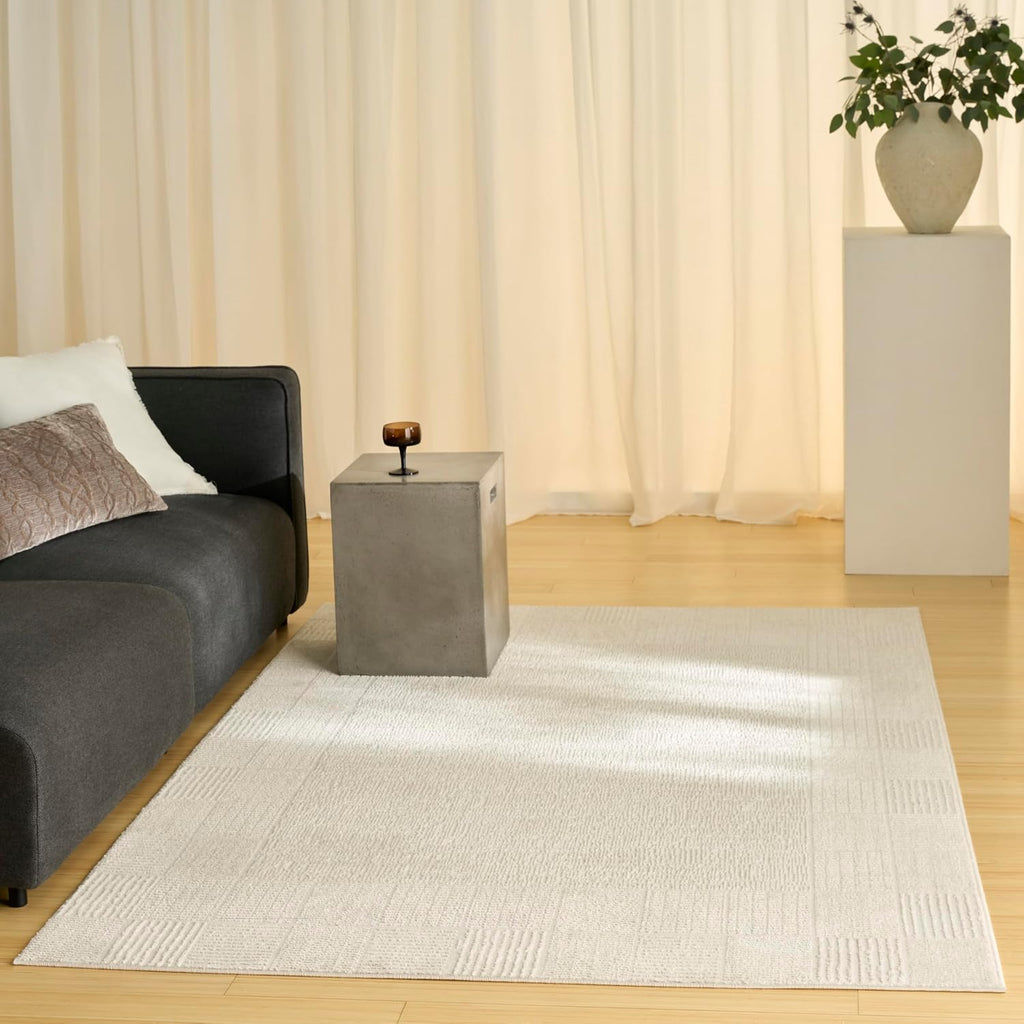 Home Nordic Ivory Area Rug - Easy Clean, Non Shedding, Bed Room, Living Room, Dining Room, Kitchen