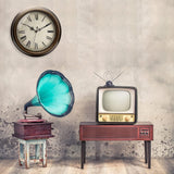 Plumeet Large Metal Wall Clock, 13'' Non Ticking Classic Retro Silent Iron Clocks Decorative Kitchen Living Room