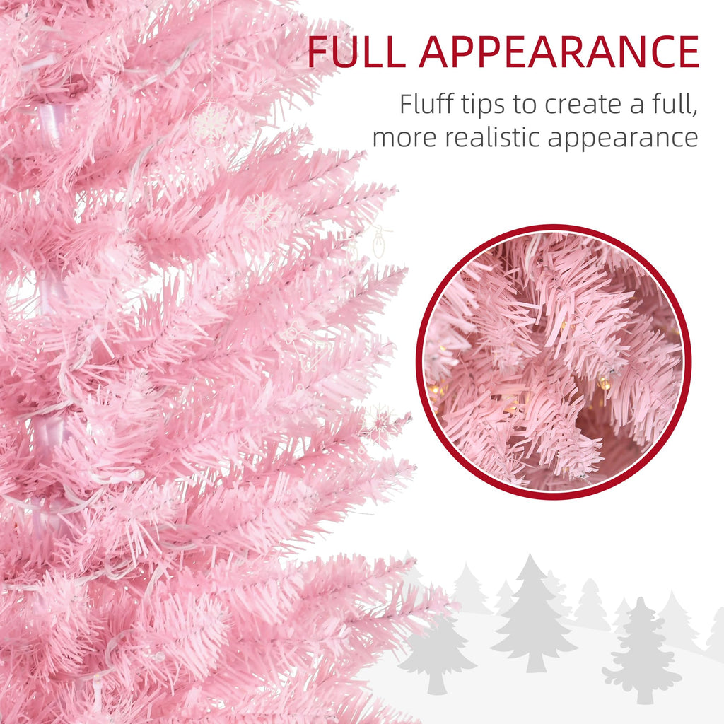 Noble Fir Artificial Pencil Christmas Tree Prelit 5' Pink