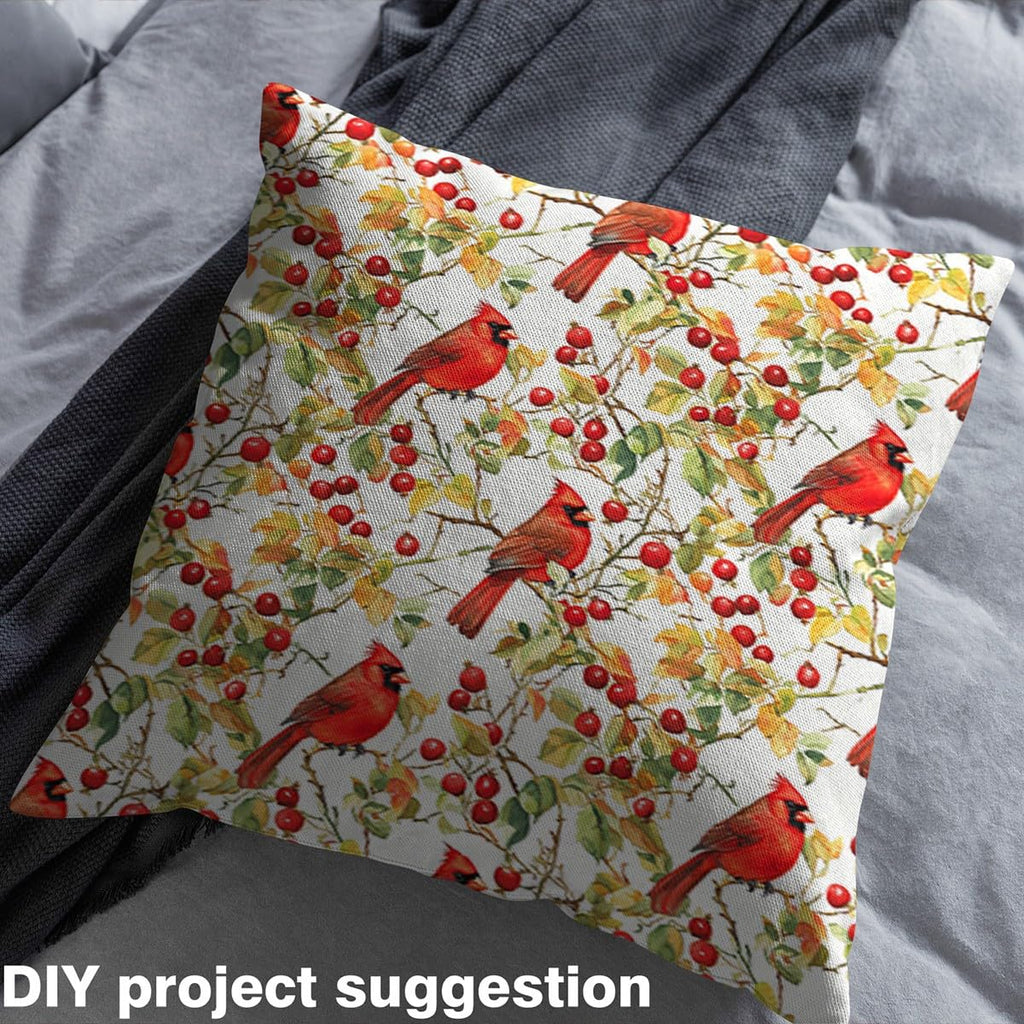 Red Cardinal Fabric By The Yard 2 Yards