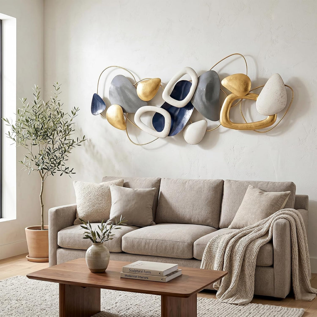 59" Large Wall Decor,3D Abstract Metal Wall Art
