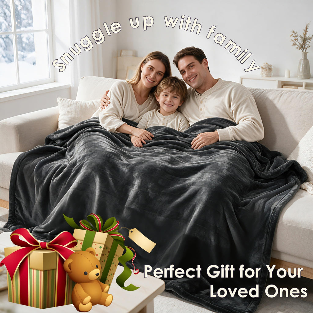 Electric Blanket Queen Size Heated Blanket 84X90'' with Dual Controllers
