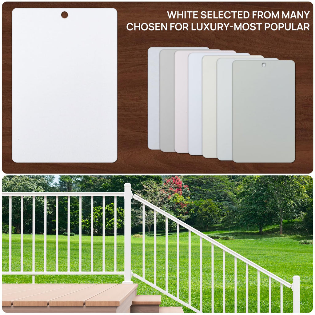 36 in x 6 ft Modular Aluminum Porch and Deck Railing Kit, White