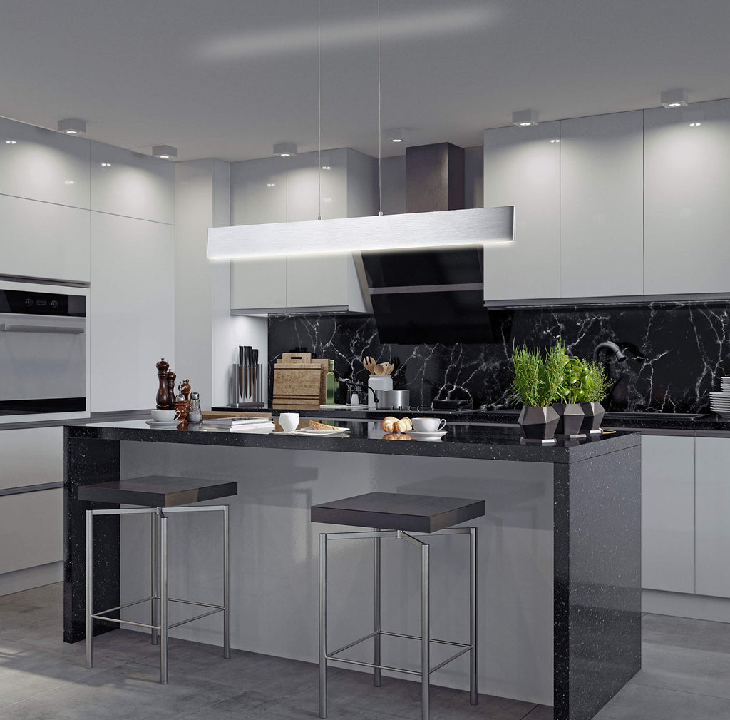 Draper 1-Light LED Linear Pendant 40", Brushed Aluminum