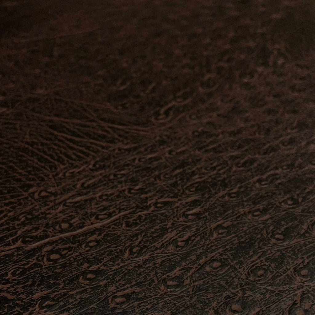 Ostrich Faux Leather Fabric, Embossed Vinyl, Textured Craft DIY and Upholstery PU Pleather - Individual 1 Foot Cut