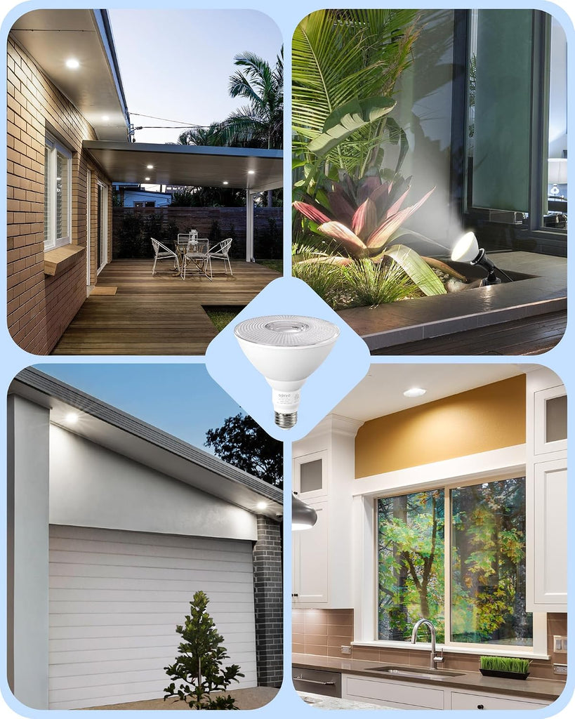 PAR38 LED Flood Light Bulbs Outdoor Dimmable 5000K 1800LM