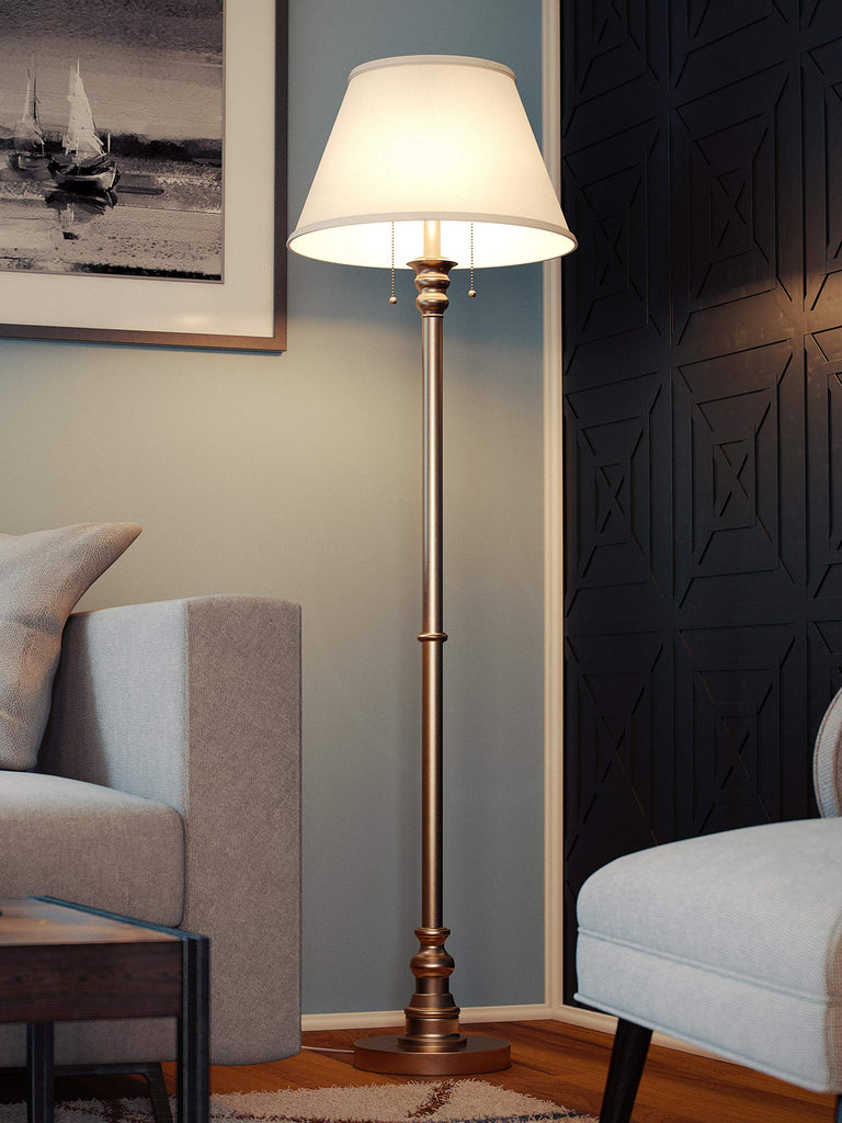 Spyglass Floor Lamps, Medium, Antique Brass Finish