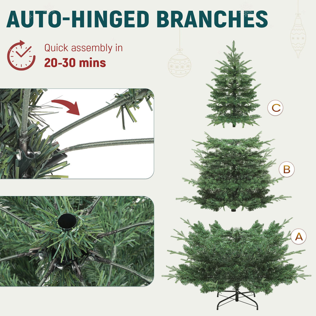 6.5ft Prelit Aspen Fir Artificial Christmas Tree with Remote